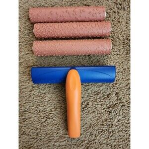 3 Fiskars Brayer Background Roller Stamps w/Handle B5